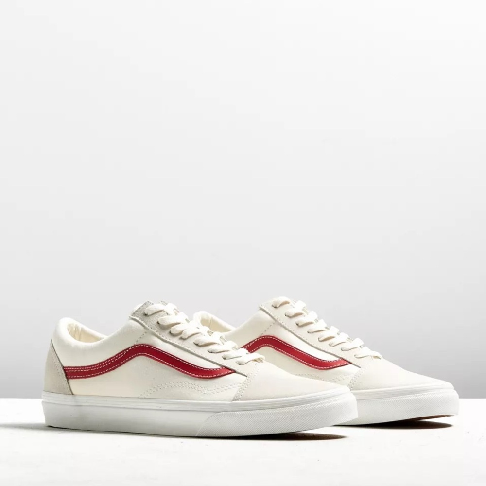 Vans Old Skool Red, White & Gray Shoes